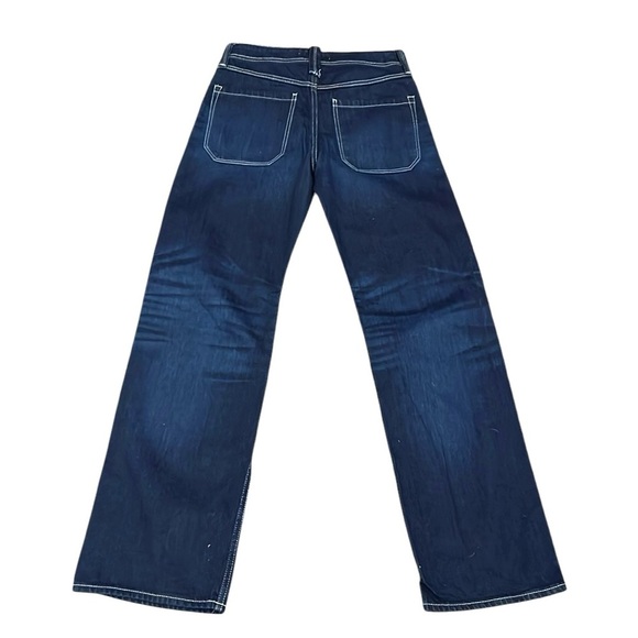 We the free women’s wide leg patch pockets dark wash denim jeans size 25 - Picture 2 of 9